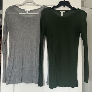 Leith Long Sleeve Sheer Tops Size S